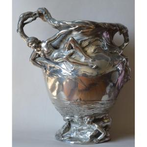 Henri Honoré Plé (1853-1922), Art Nouveau Vase.