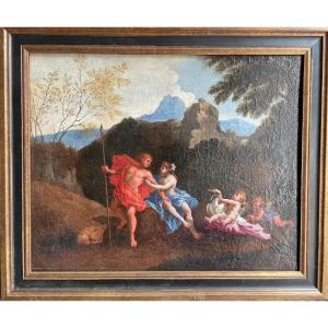 French School Circa 1650, Circle Of Nicolas Loir (1624-1679), Venus And Adonis.
