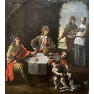 Circle Of The Le Nain Brothers, The Rustic Snack, Circa 1650