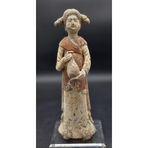 China - Court Servant With Vase - Tang Dynasty