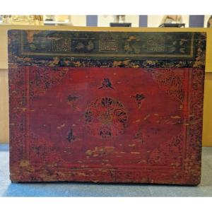 China - Prayer Altar With 4 Doors And 2 Drawers - Qinghai - Early 20th Century