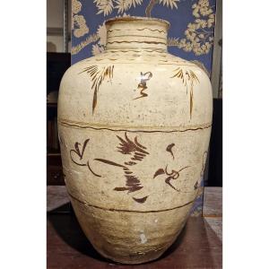 China - Large Cizhou Jar - Yuan Dynasty - Tl