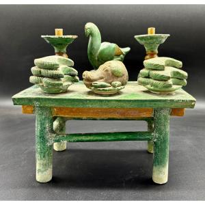 China - Glazed Terracotta  Offering Table - Ming Dynasty - Tl