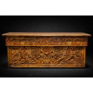 Tibet - Folding Ritual Table (portable Altar) - 19th Century.