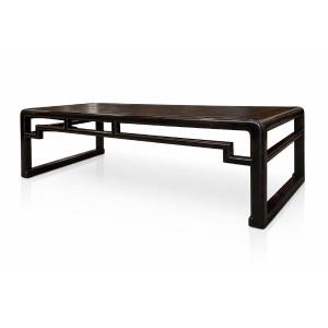 China - Dark Brown Lacquered Wood Coffee Table, Called Kang Table - Mid 20th Century - Ming Style.