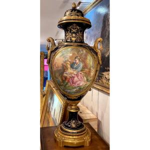 Large Sevres Porcelain Vase 19th Century 