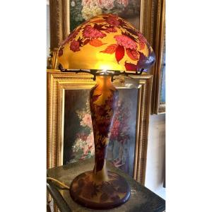 Large Mushroom Lamp In The Manner Of émile Gallé (1846-1904)