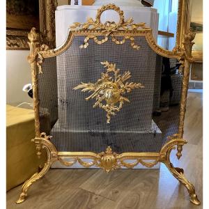 Louis XVI Style Fireplace Screen From The Late 19th Century