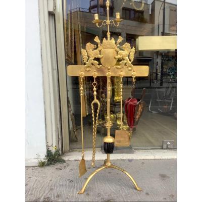 Exceptional Gilt Bronze Firewall