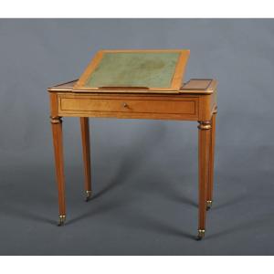 Drawing Table From The Charles X Period Stamped Lesage