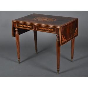Charles X Period Desk Table In Rosewood