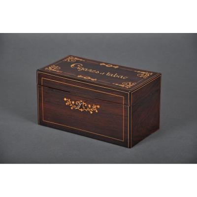 Box Cigar And Tobacco Charles X In Rosewood.