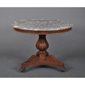 Charles X Period Pedestal Table In Rosewood