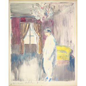 Drian (adrien Désiré étienne) 1885-1961. "elegant In Its Interior Circa 1920/1930."