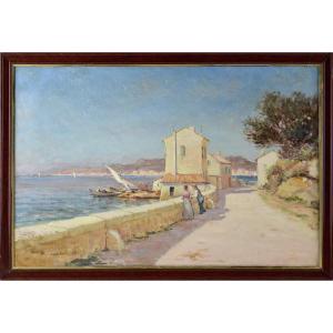 Francisque Prevel d'Arlay 1863-1926. “view Of Bandol.”