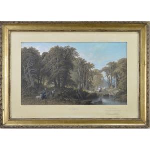 Fortuné Férogio 1805-1888. "landscape."