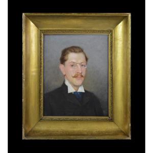 Jean Palun 19/20ᵉ Century. Bordeaux School. "portrait Of A Man."