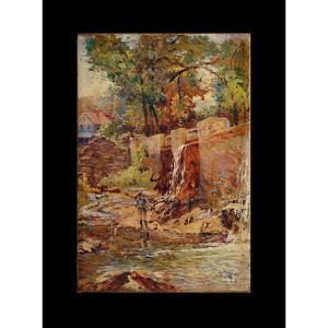 Impressionist School Around 1900. "the Young Fisherman."