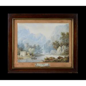 Christian Brune 1793-1849. "mountainous Landscape."