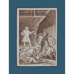 Antoine-pierre Mongin 1761-1827. "night Scene."