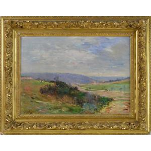 Gustave Madelain 1867-1944. "impressionist Landscape."