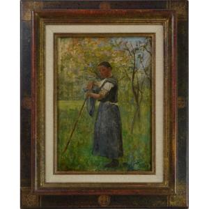 Charles-joseph Beauverie 1839-1924. "young Peasant Woman."