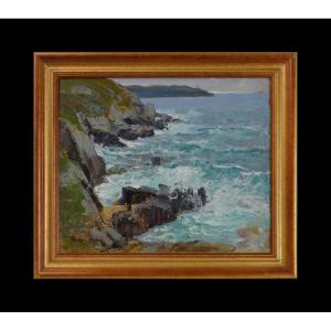 Hervé Mathé 1868-1953. "towards The Pointe Du Raz (near Tréboul) 1930.”