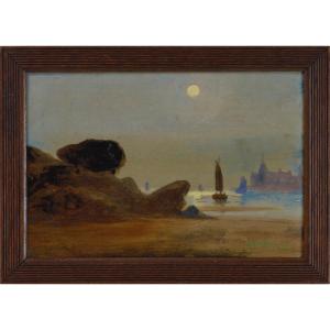 French School 1916. "seaside At Quiberon."