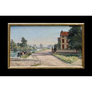 Paul Louchet 1854-1936. “the Seine Before Fontainebleau.”