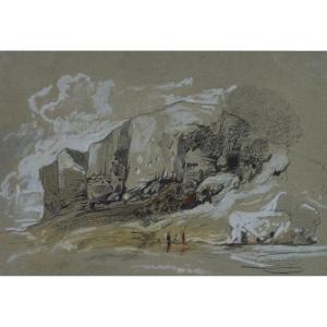 Célestin Nanteuil 1813-1872. "norman Cliffs." 