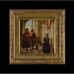 Dominique Papety 1815-1849. (attributed To) "prayer To The Madonna."