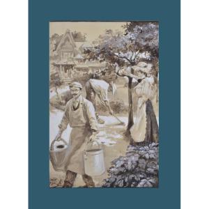 Jack Abeillé 1873-1939. "the Gardeners."