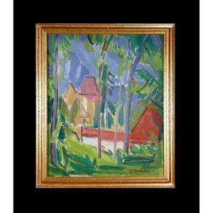 émile Lahner 1893-1980. "house In A Landscape."