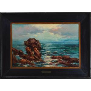 Italo Giordani 1882 - 1956. "seaside In The Mediterranean."