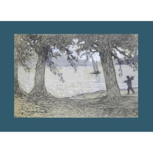 Fernand Maillaud 1862-1948. "lakeside."