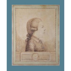 18th Century French School. "portrait Of A Young Boy."