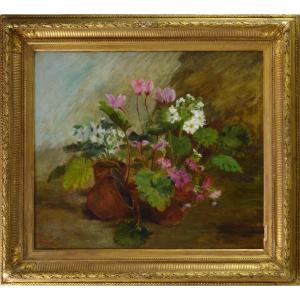 French School Circa 1920. "still Life Of Flowers."