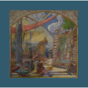 Georges Pradelle 1865-1934. "theatre Set Design Project."
