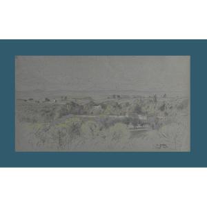 édouard-auguste Imer 1820-1881. "italian Landscape."