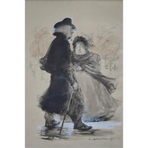 Charles Léandre 1862-1934. "promenade."