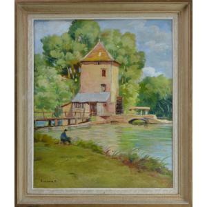 Paul André Jean Eschbach 1881-1961. "old Mill Of Montbizot."
