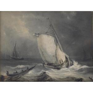 European School, 19th Century. "marine."