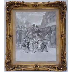  Georges Lorin 1849-1927. "family Walk." 