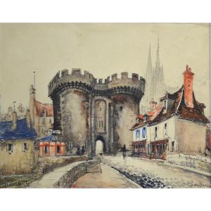 Franck Will 1900-1951. "the Guillaume Gate In Chartres." 