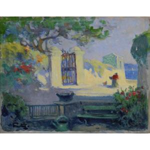 Louist Fortuney 1875-1951. "a Street In Roucas-blanc, Marseille."