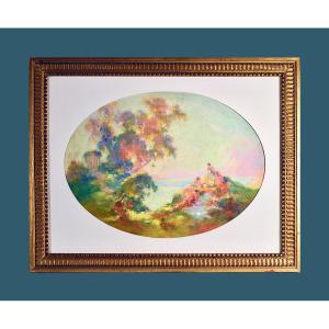 G. Stelly Desmoulins 19th/20th Century. “amorous Scene.”