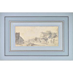 Dutch School, 18th Century. "village View."