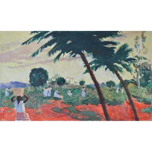 Willem Van Hasslet 1882-1963. "harvest Of Cape Peas In Madagascar."