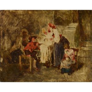 Theodore Valerio 1819-1879 (attributed To). "family."