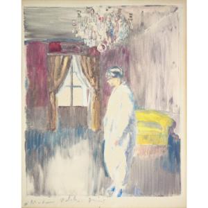 Adrien Désiré étienne Drian 1885-1961. "elegant In Her Interior Circa 1920 /1930."
